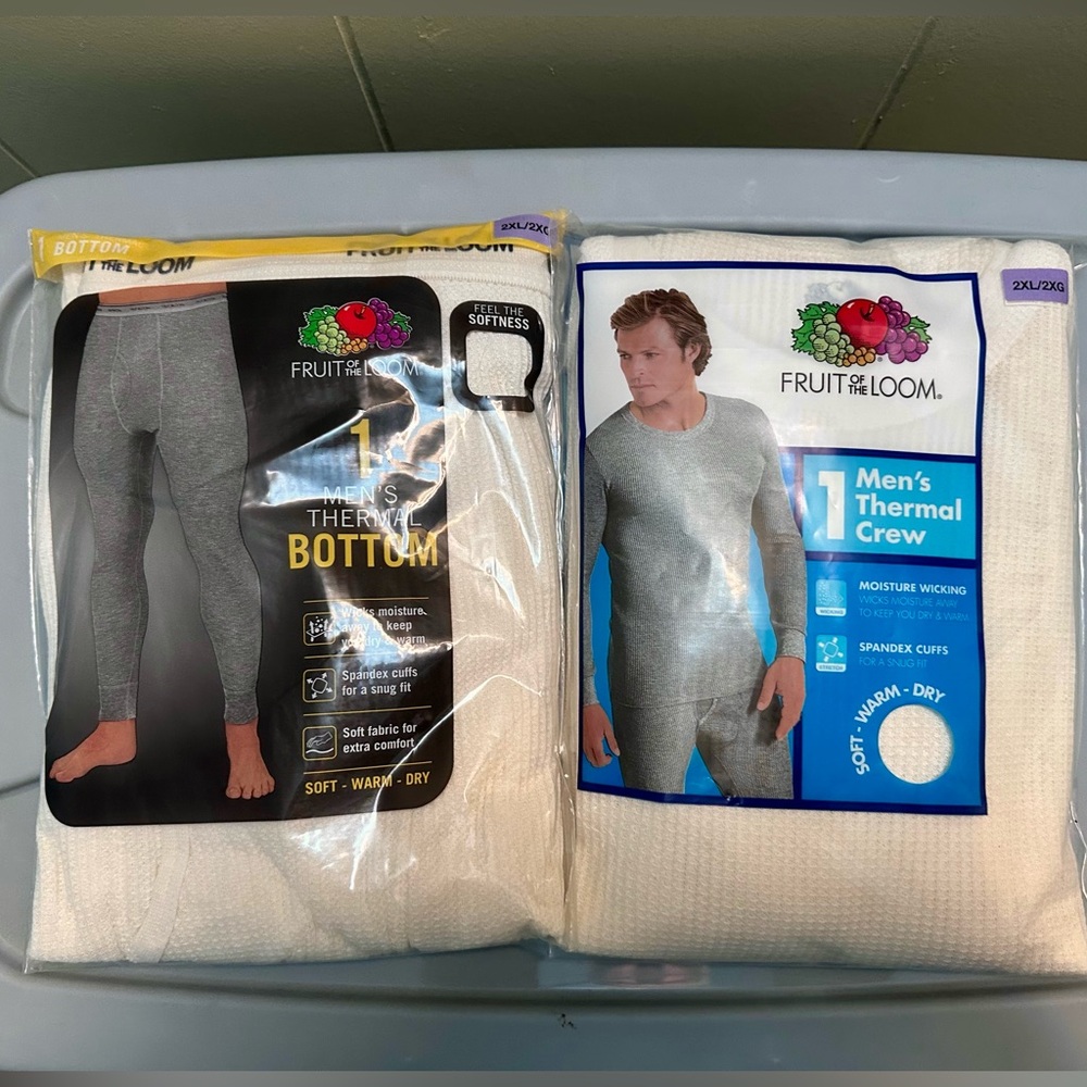Fruit of the Loom Men's Thermal Underwear Set